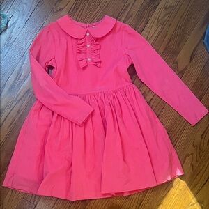 Jacadi Corduroy Pink Long-Sleeve Kids Dress